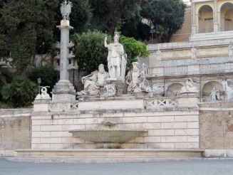 Fountain of the Rome Goddess on Popolo Square, Rome