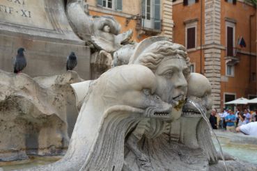 Fountain of Pantheon on Piazza della Rotonda, Rome