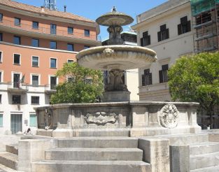 Fountain of Pius IX on Piazza Mastai, Rome