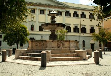 Fountain of Pius IX on Piazza Mastai, Rome