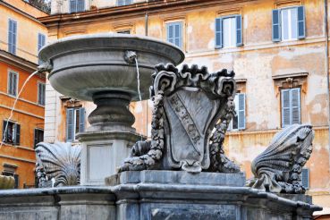 Fountain at Piazza Santa Maria in Trastevere, Rome