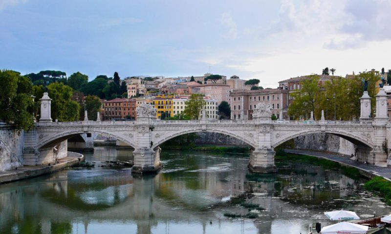 Ponte Vittorio Emanuele II in Rome, Italy