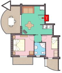 Two-Bedroom Apartment (6 Adults)